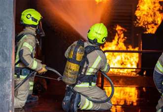 Building damaged in suspected arson