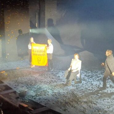 Just Stop Oil protesters disrupt play starring Sigourney Weaver