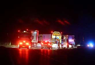 Three in hospital after serious A249 crash which shut road for nine hours