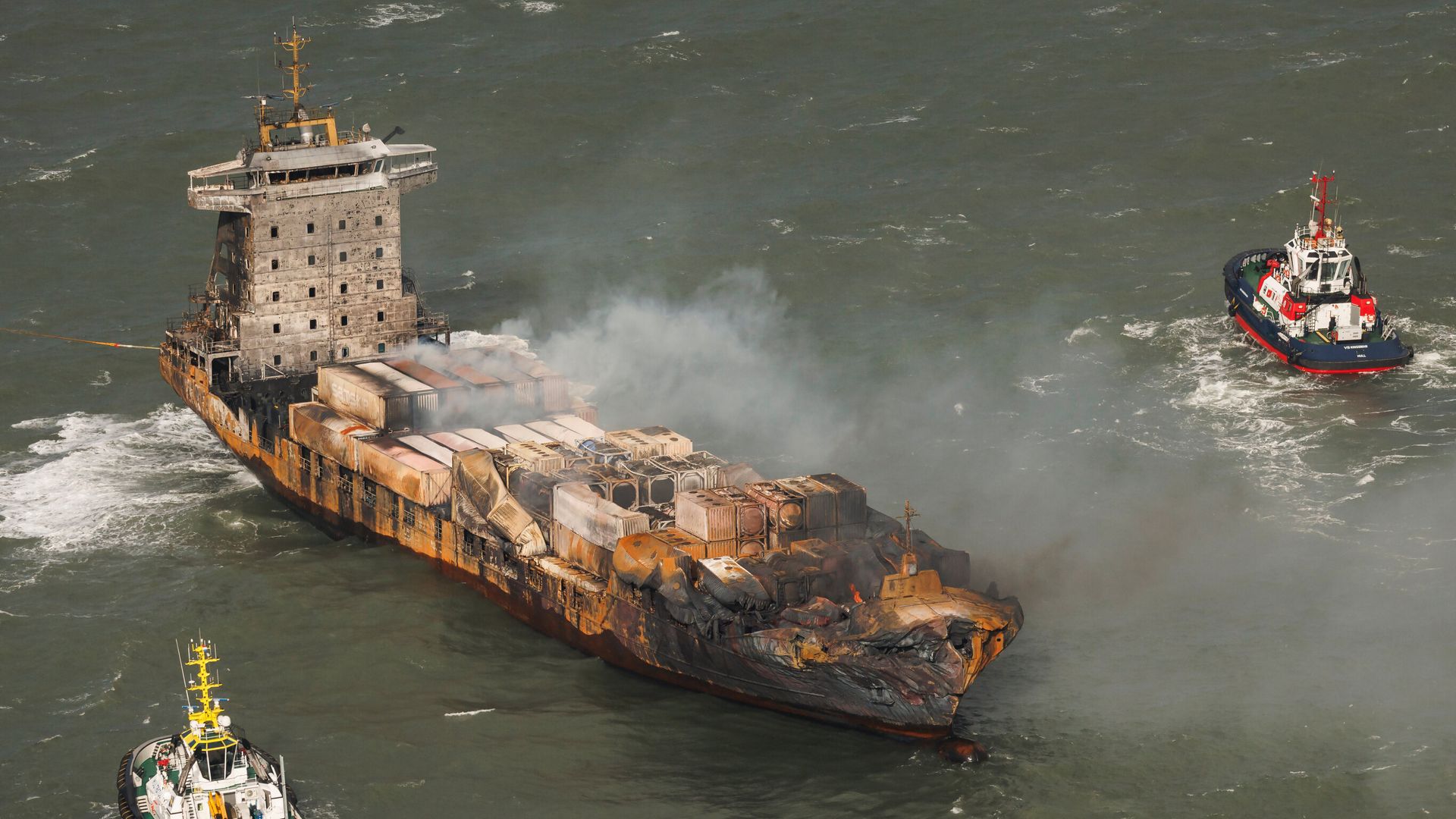 North Sea crash ship’s captain in police custody for additional 36 hours