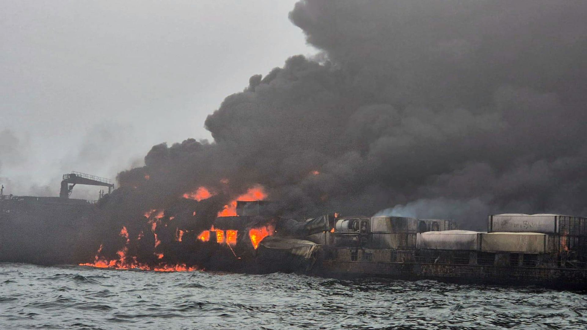 Man arrested on suspicion of manslaughter over North Sea ship collision