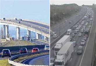 Chaos at the Crossings as car fire blocks bridge