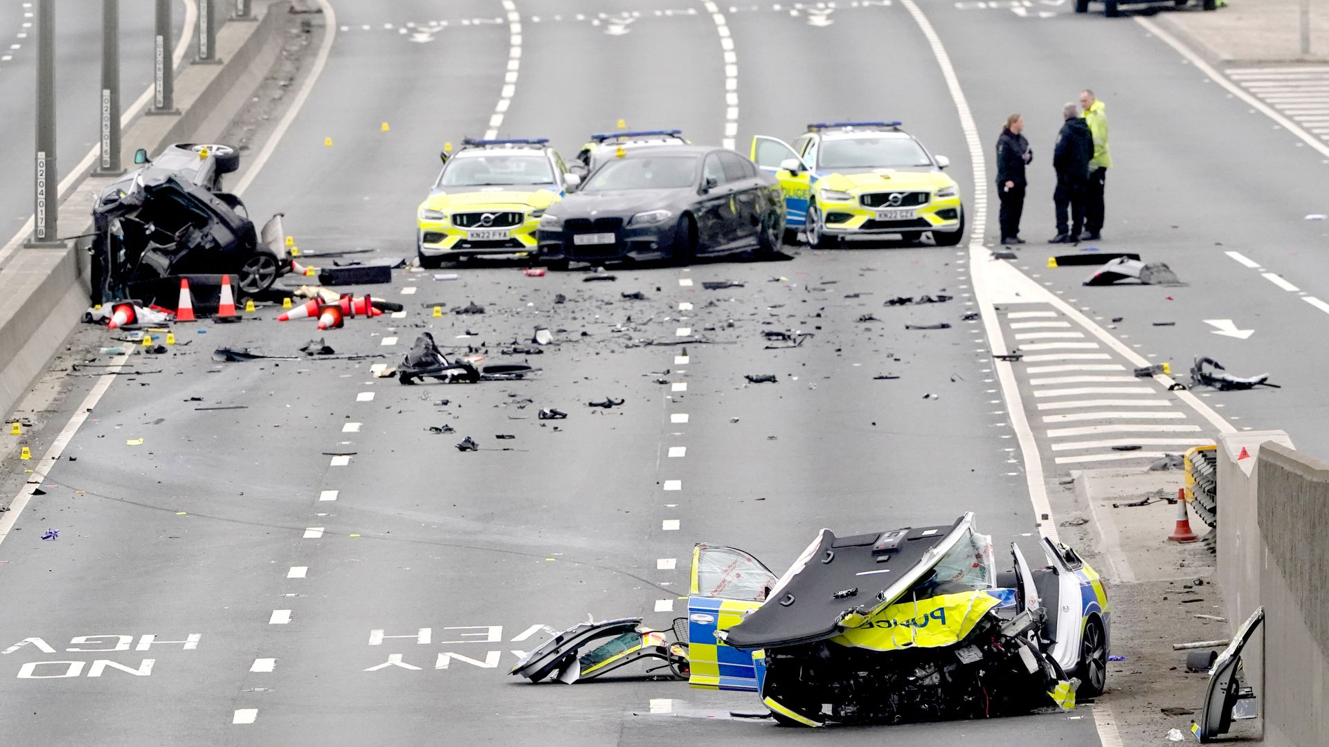Man, 20, charged over police pursuit crash that injured seven officers