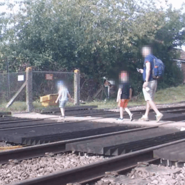 Shocking footage shows near-misses on level crossings