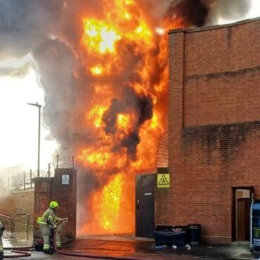 Huge fire breaks out at electrical substation