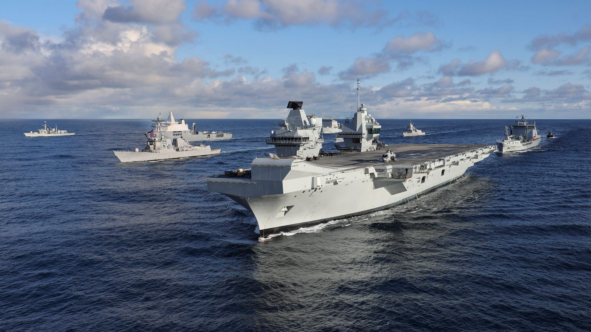 UK sends ‘powerful message’ as Royal Navy’s flagship begins eight-month deployment