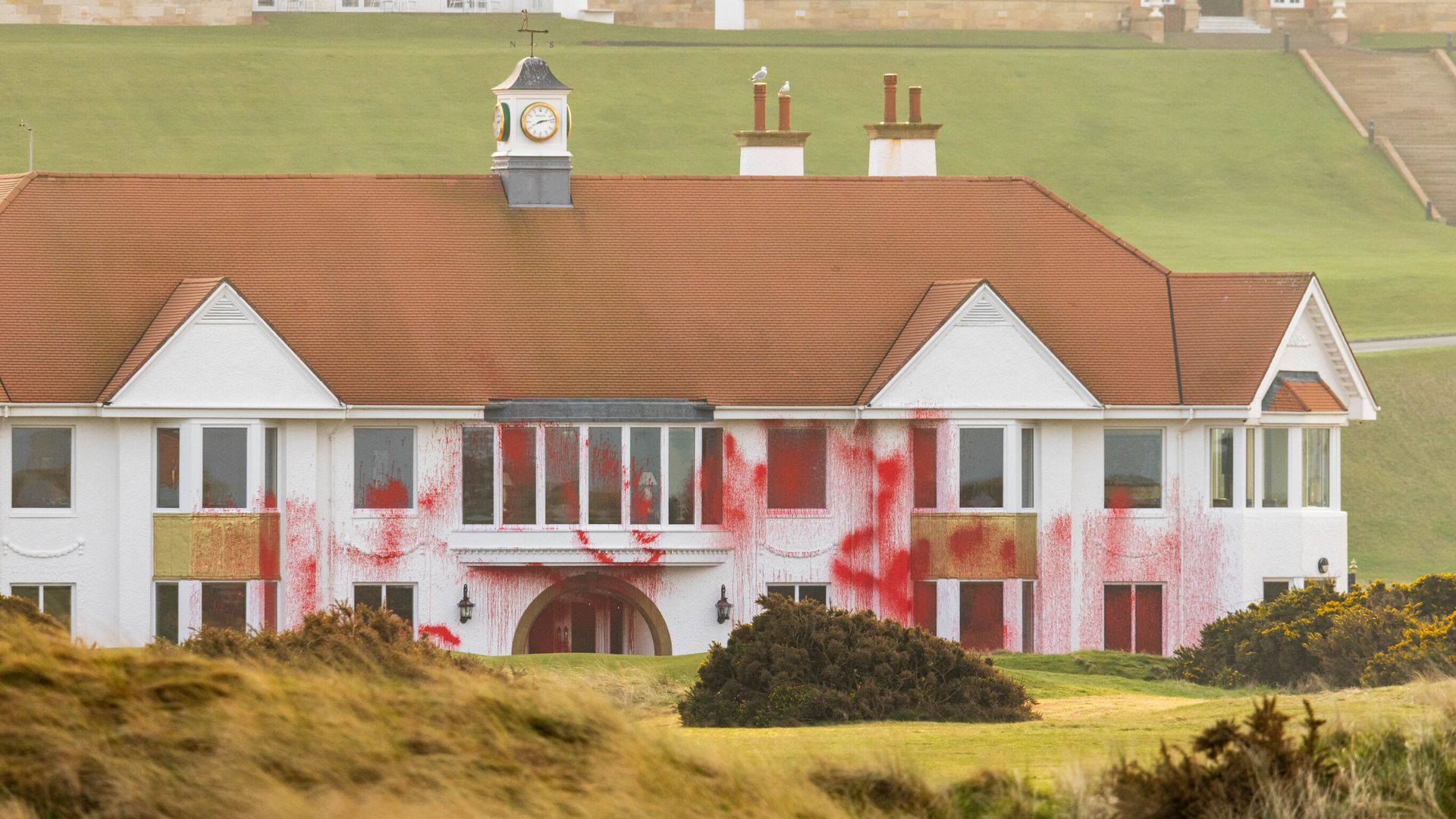 Man and woman in court over damage to Trump golf resort