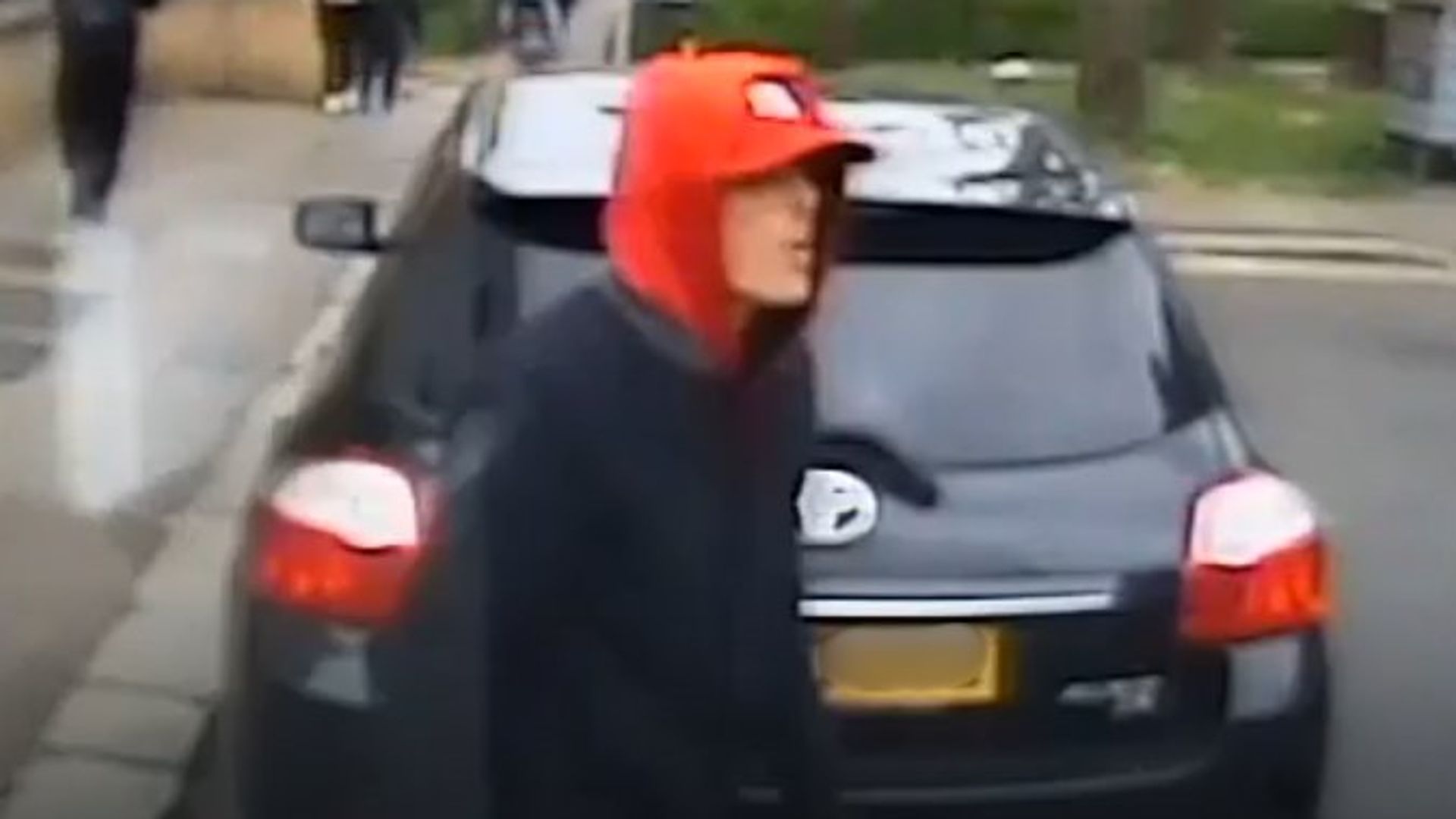 Hunt for thief who smashed ambulance window and stole backpacks while paramedics treated patient