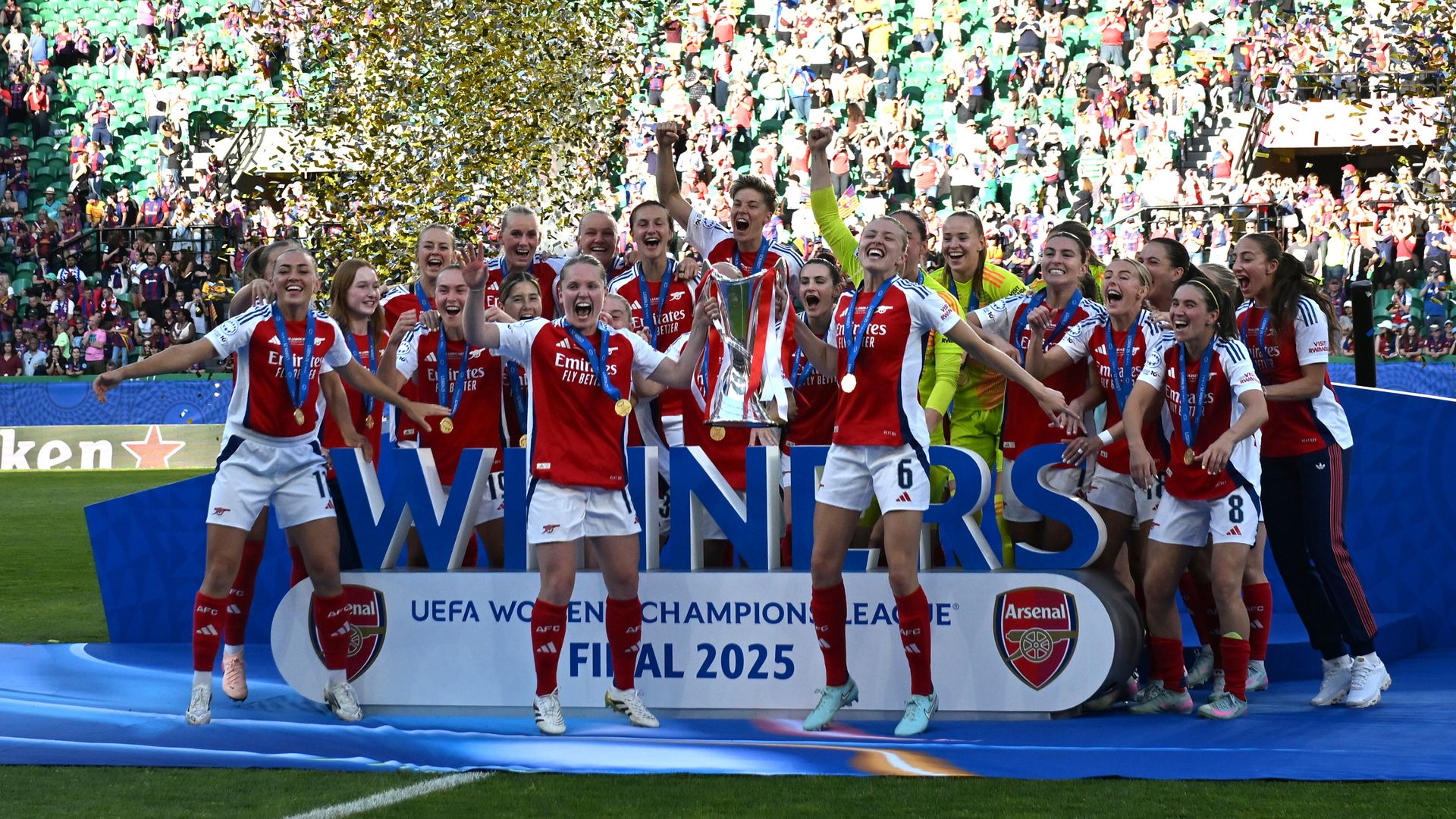 Arsenal win Women’s Champions League with victory over Barcelona
