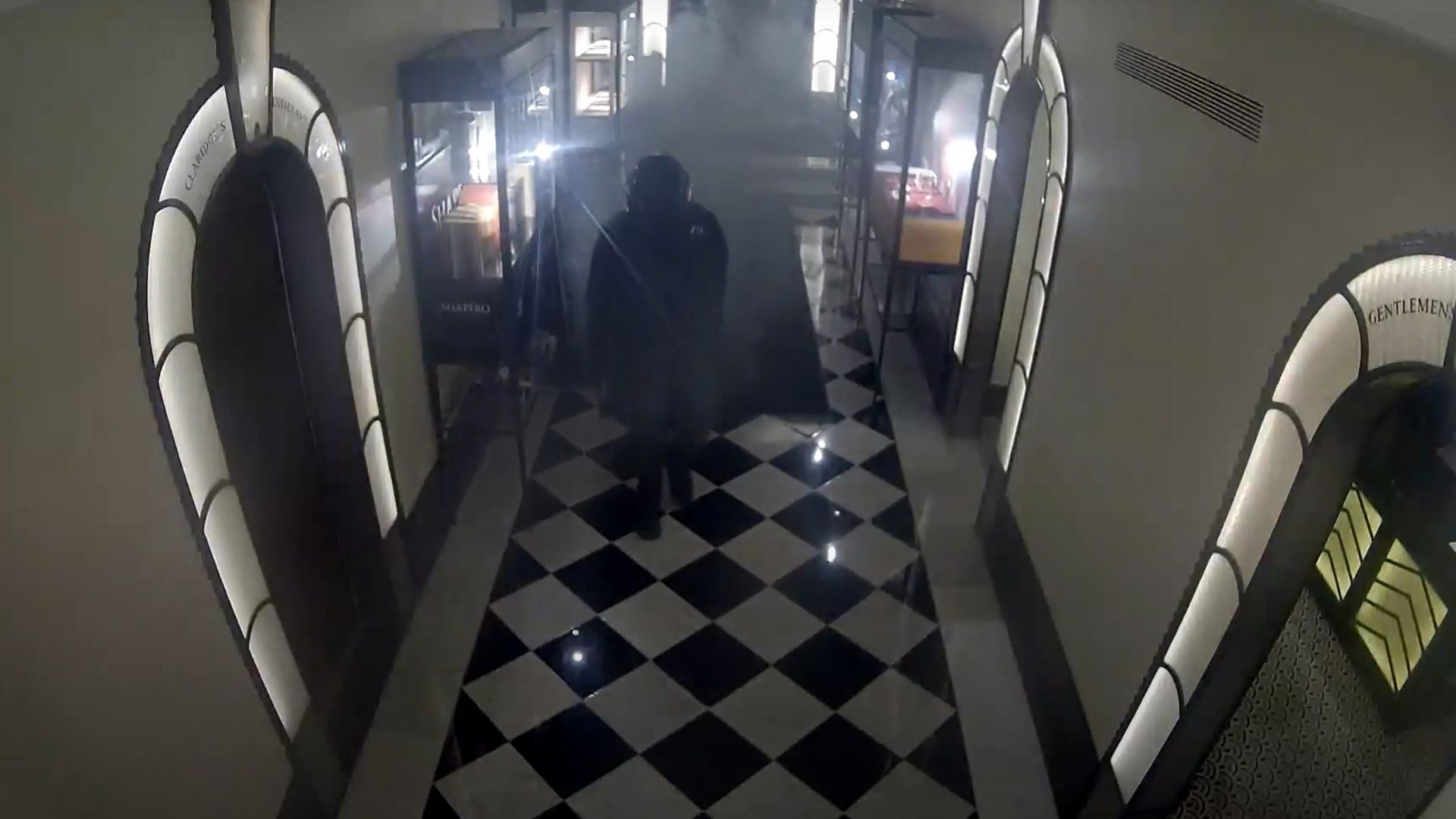 Sledgehammer-wielding burglar used smoke grenades in attempted jewellery heist at Claridge’s