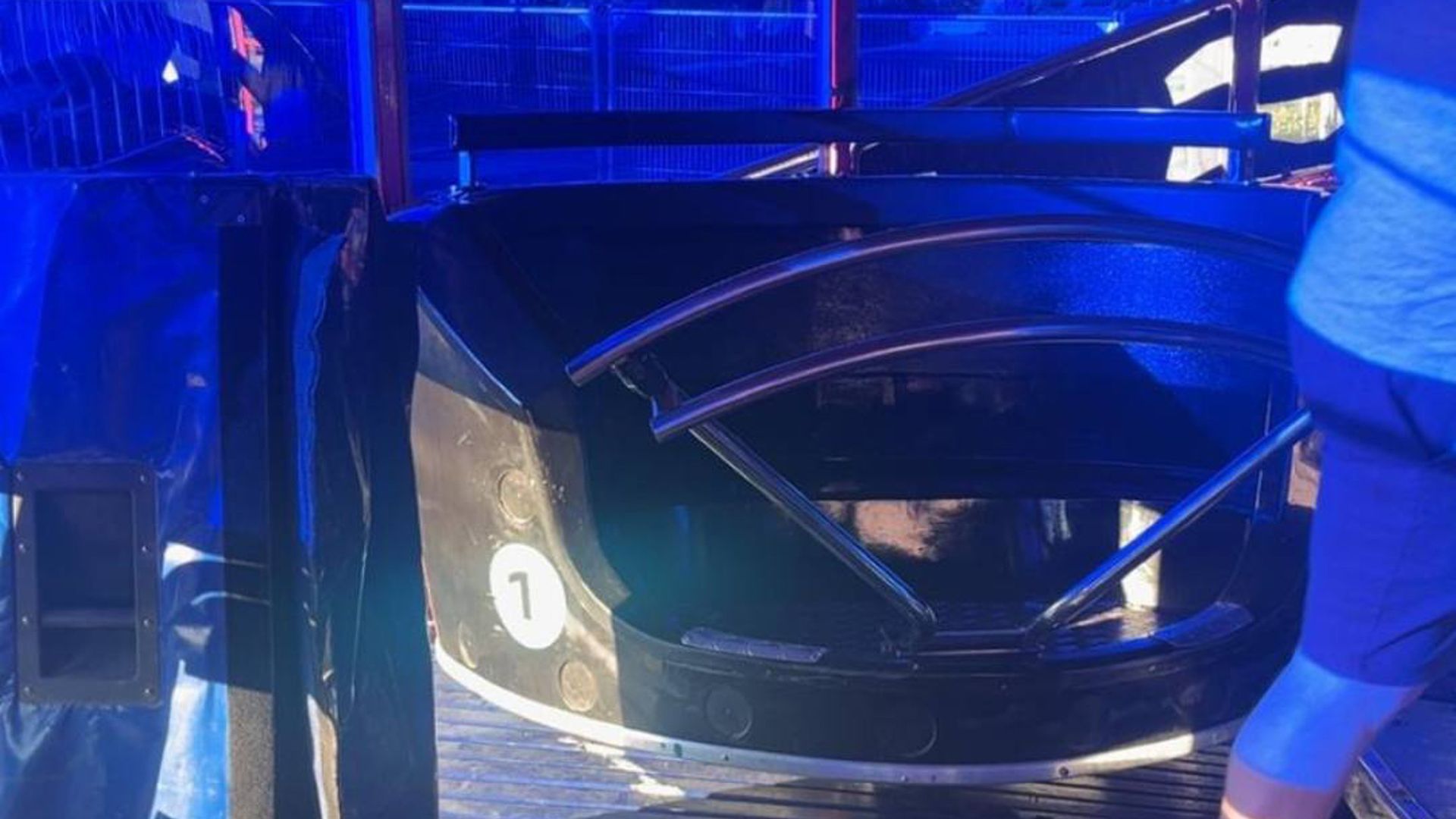 Carnival closes after waltzer car crashes off track with children inside