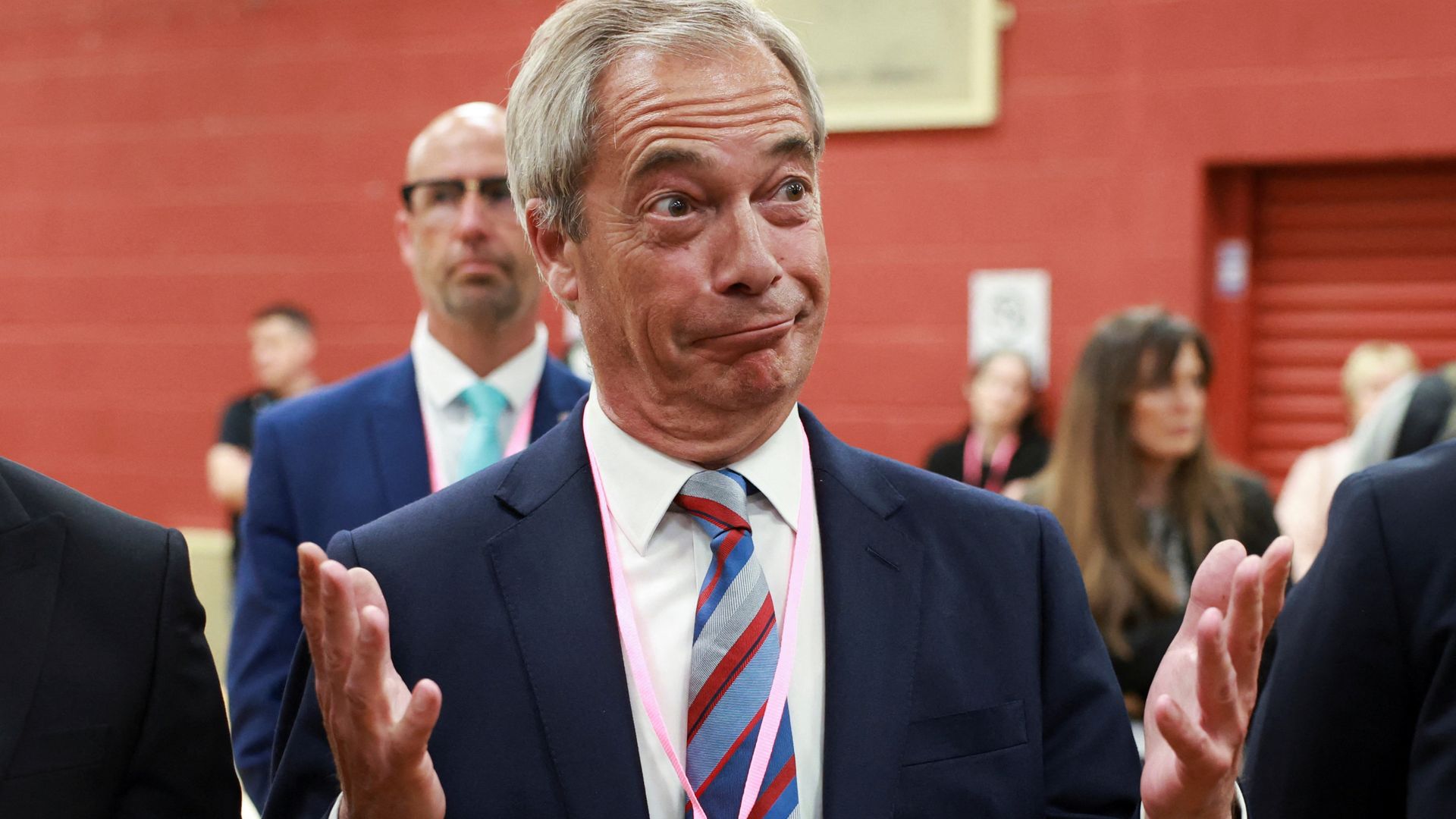 Farage toasts by-election success as party wins ‘by a gnat’s knob’