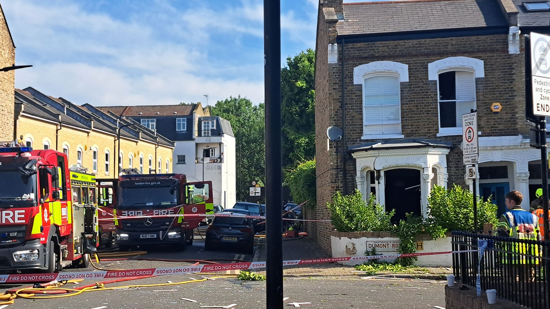 Murder arrest after woman found fatally stabbed inside house after gas explosion
