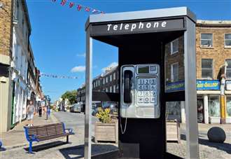 Residents puzzled after giant phonebox appears in high street