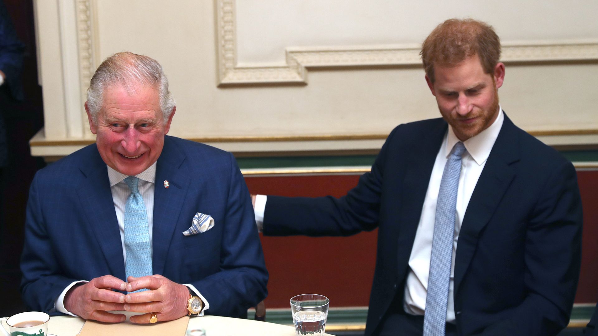 Senior aides to King and Prince Harry pictured meeting in London