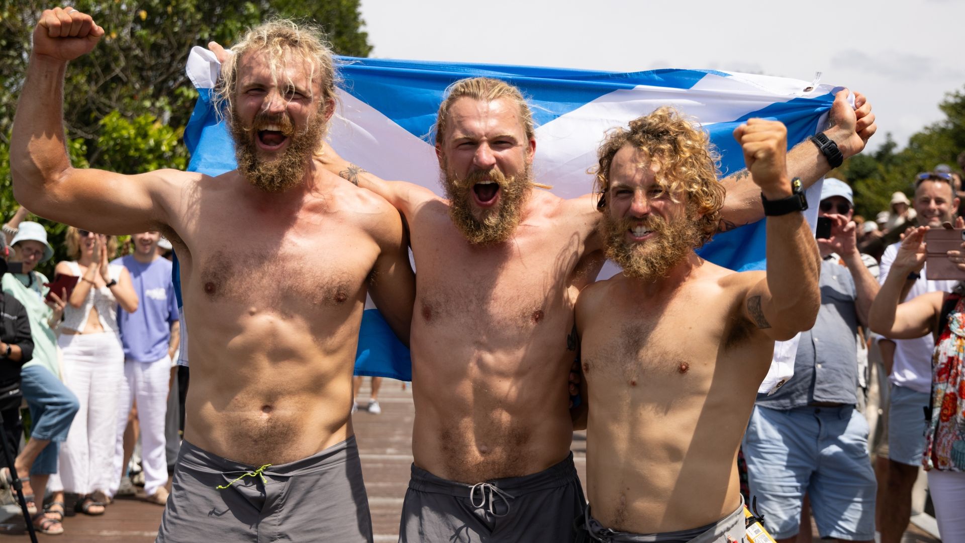 Scottish brothers set new world record for 9,000-mile Pacific row