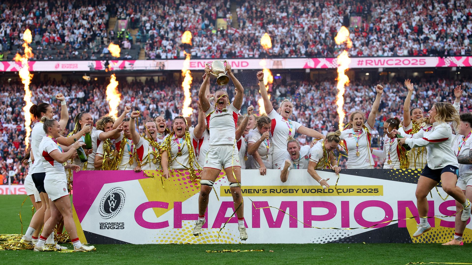 Royals – and Russell Crowe – lead congratulations for England’s World Cup winners