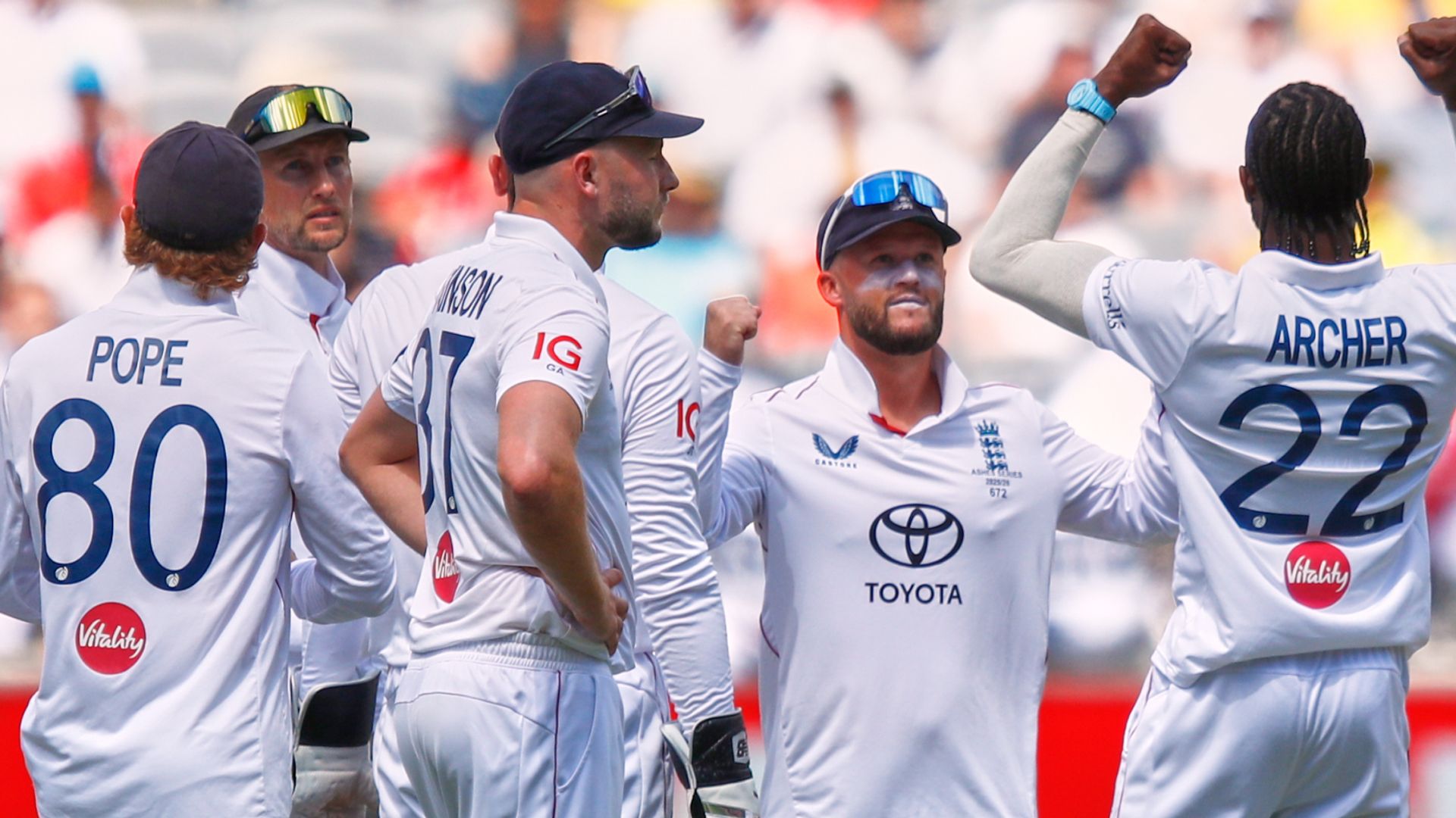 Ashes live: Archer hits back after England all out for 172