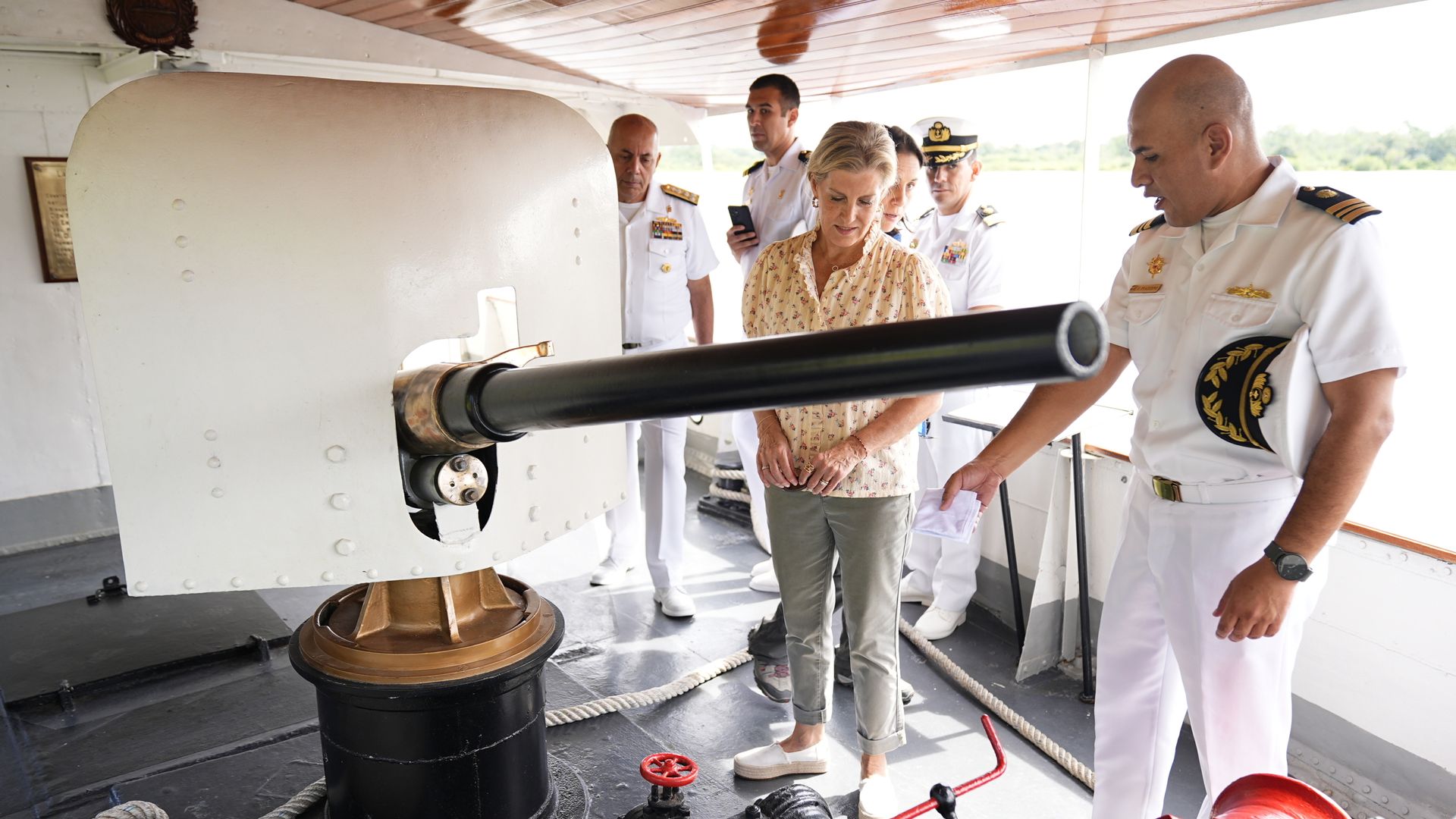 Duchess of Edinburgh tours world’s oldest river gunboat, built in UK, during Peru visit