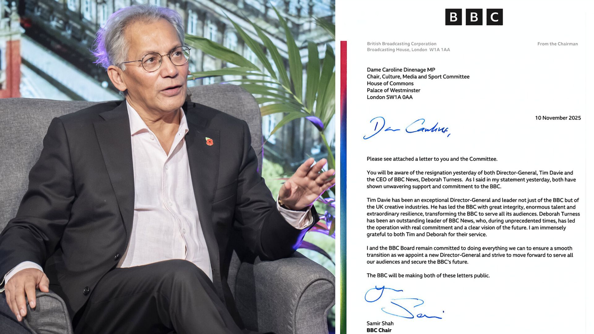 BBC chair’s letter to MPs – key points
