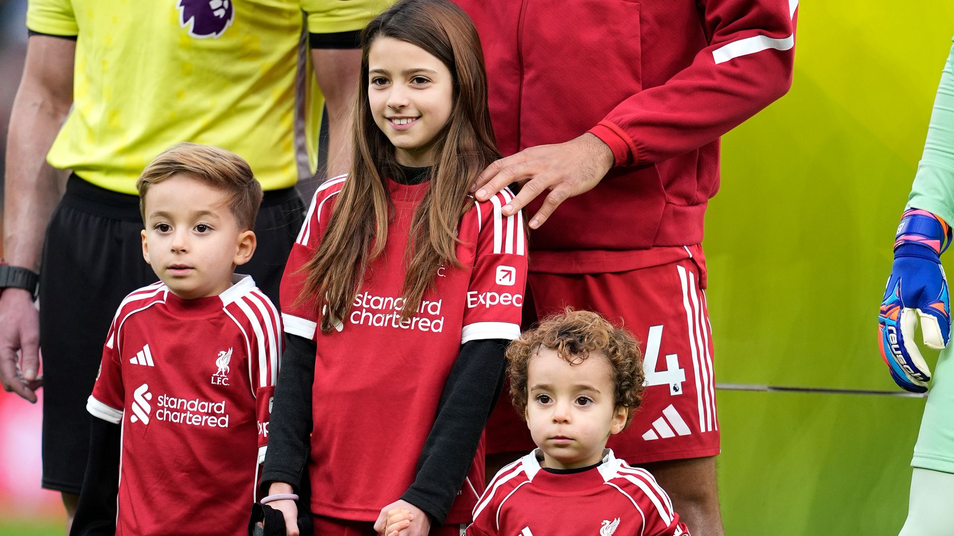 Diogo Jota’s sons join mascots at Anfield as star’s former clubs pay tribute
