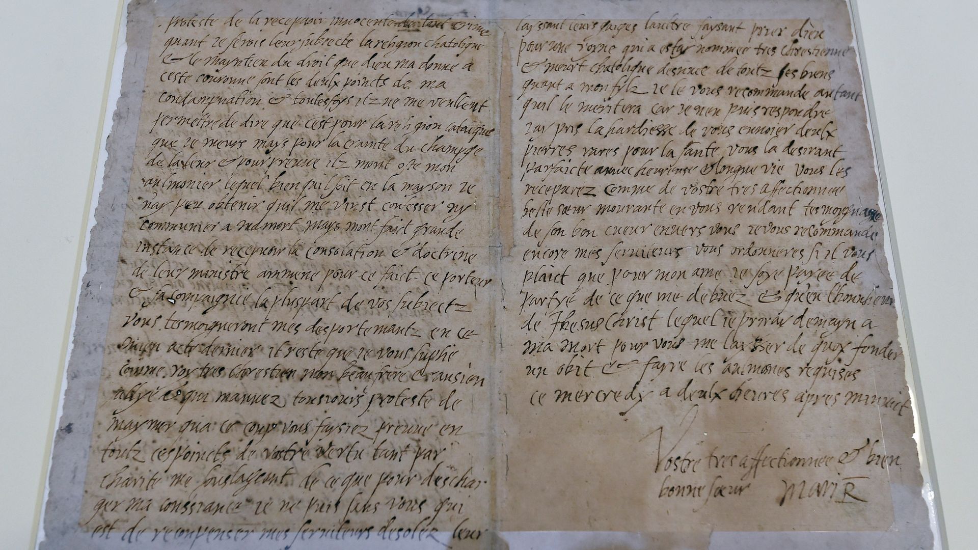 Rare chance to see Mary Queen of Scots’ last letter, penned hours before her execution