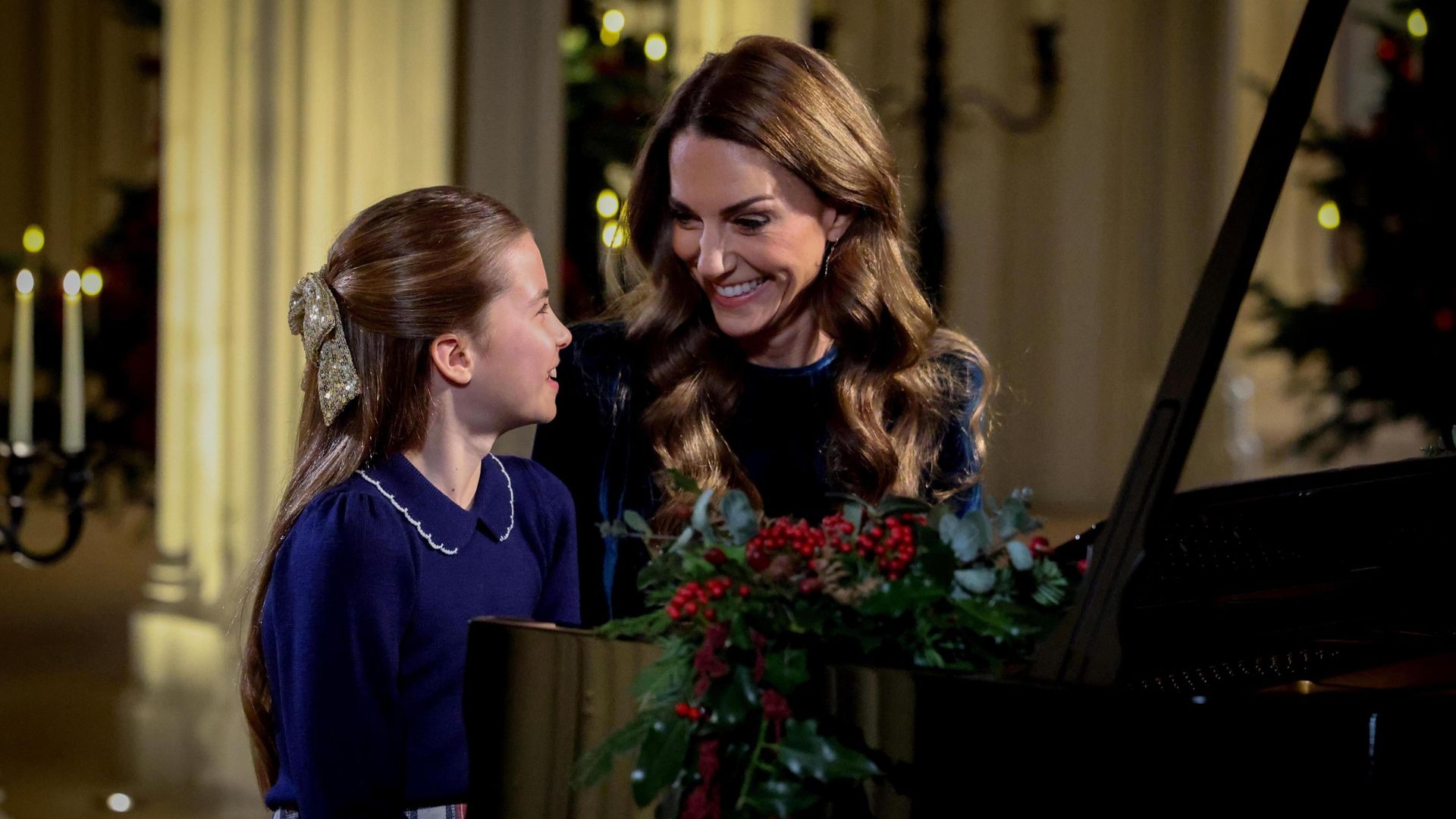 Kate and Princess Charlotte perform surprise piano duet for Christmas Eve show