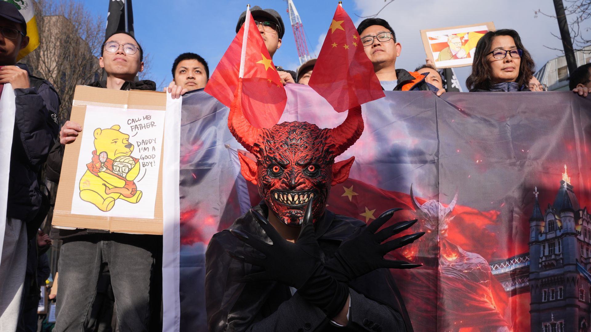 Protesters march against Chinese ‘mega embassy’ in London