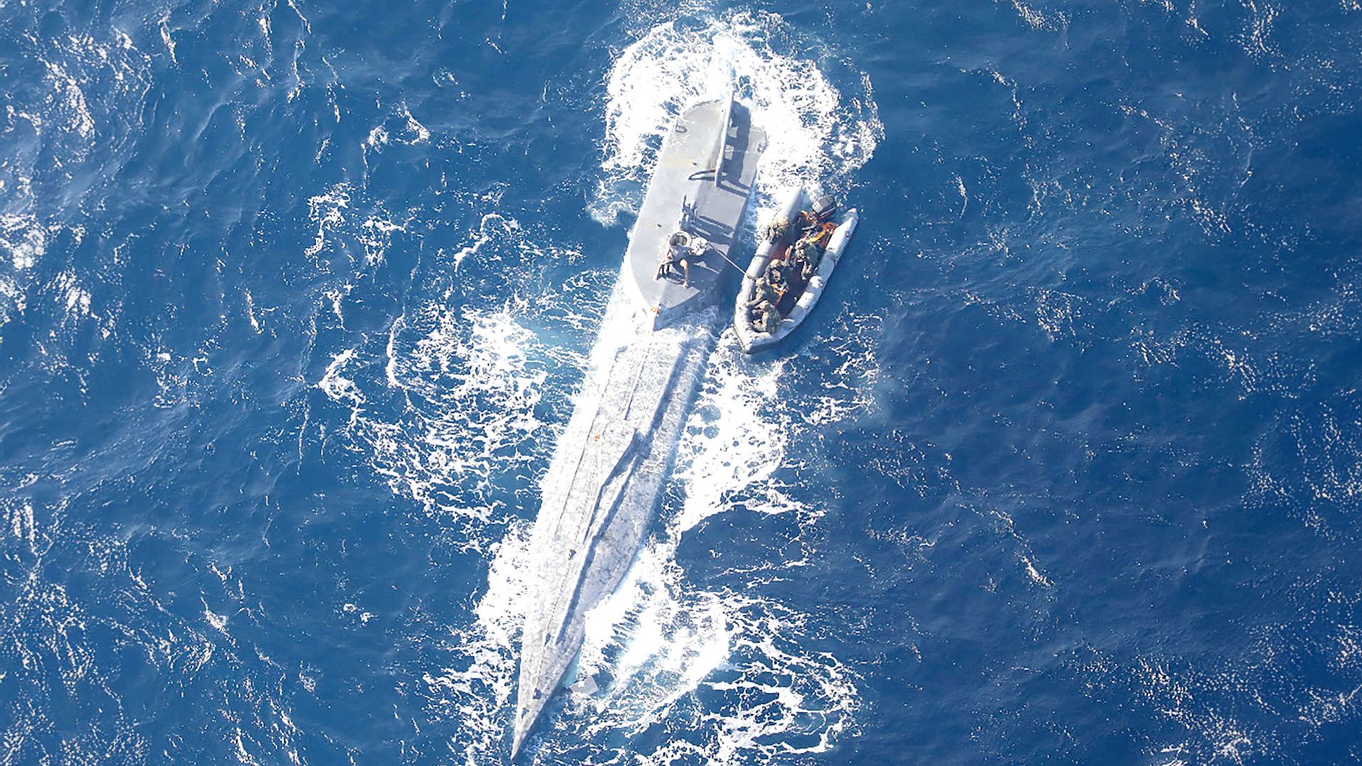 UK authorities help to seize ‘narco sub’ and record cocaine haul in Atlantic Ocean