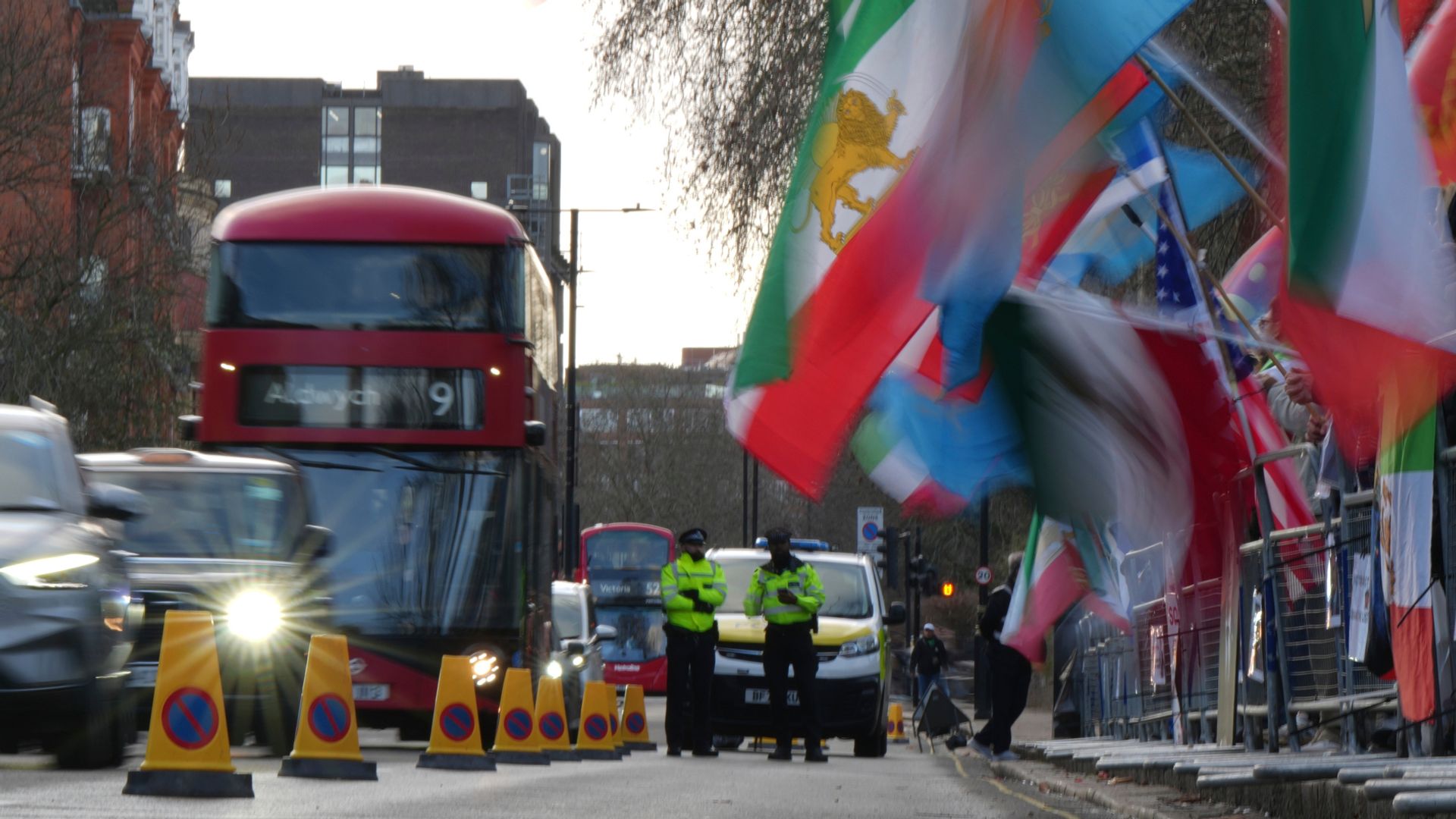Violent clashes at Iran’s London embassy leave four in hospital