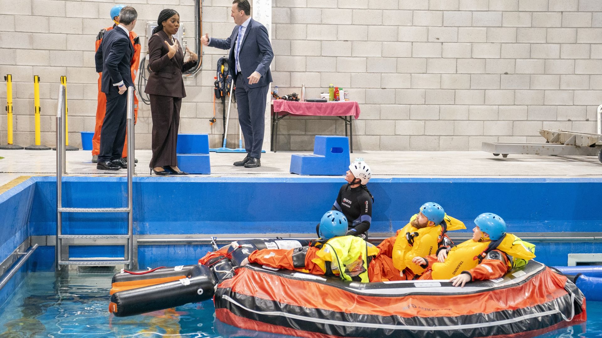 ‘Jumping ship’: Life raft backdrop a baffling choice for Badenoch visit given latest defection