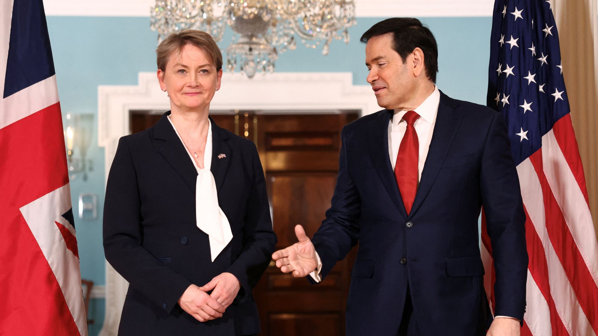 Foreign secretary ‘raised importance of complying with international law’ with US counterpart