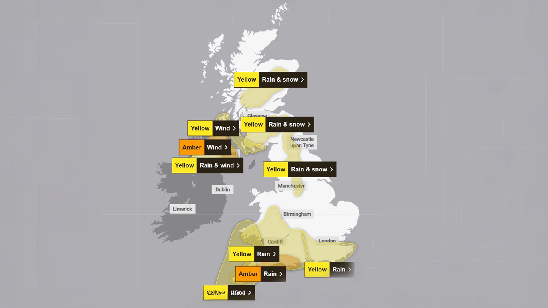 Met Office names storm forecast to bring snow, strong winds and heavy rain to UK