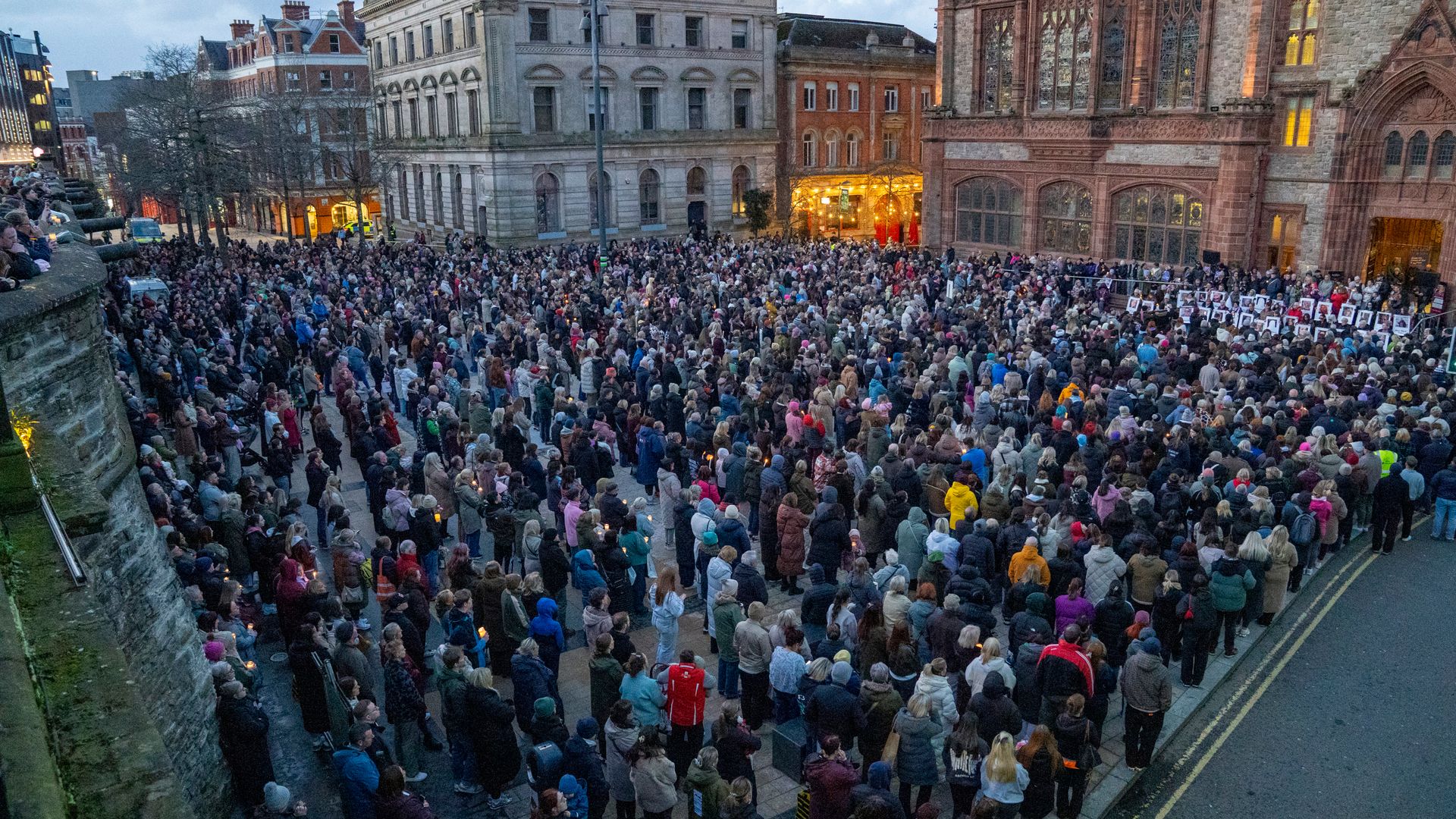 ‘All we want is justice for Amy’: Thousands gather at vigil for mother after man charged with murder
