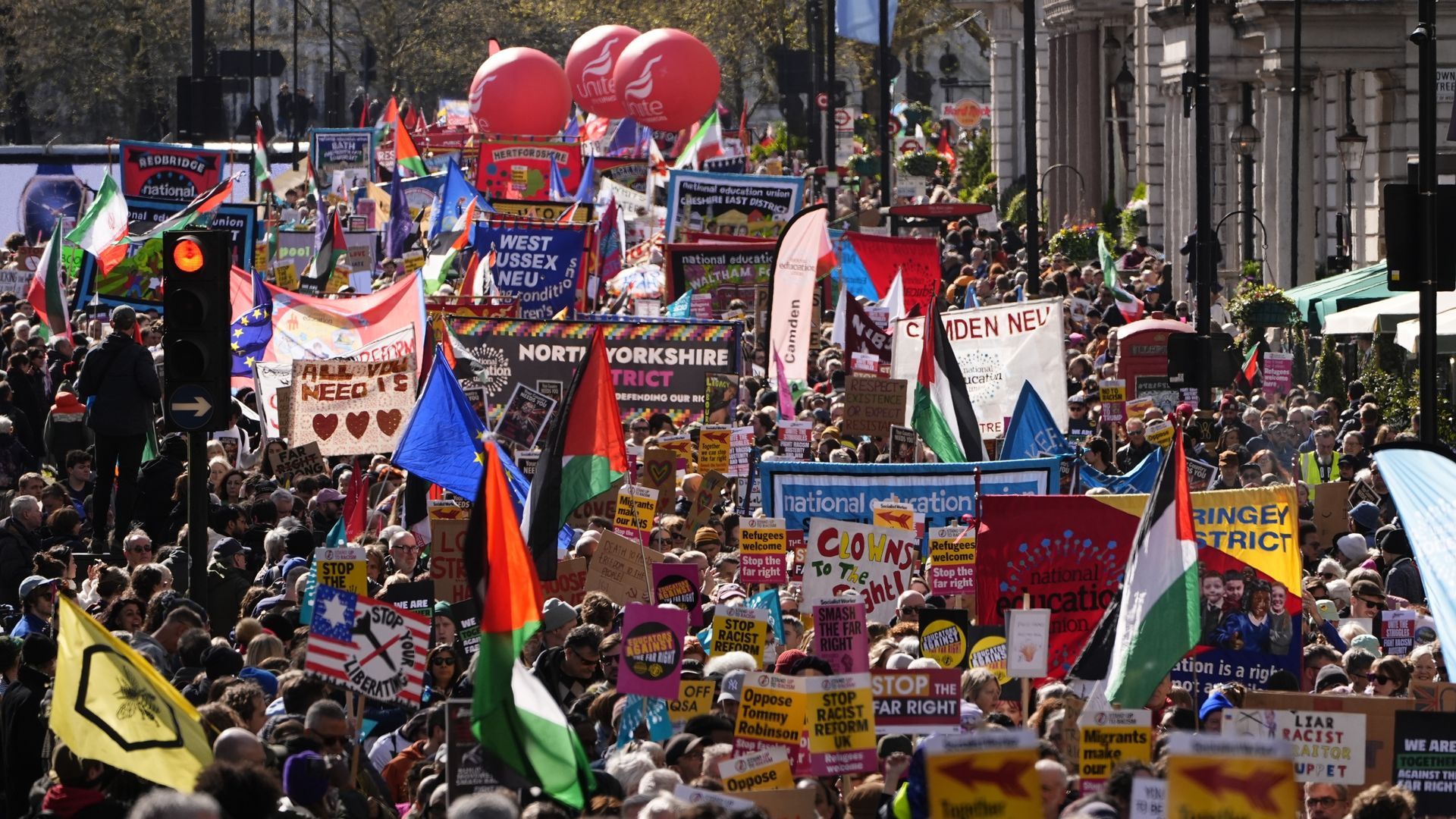 ‘Half a million’ join London rally against the far right, claim organisers