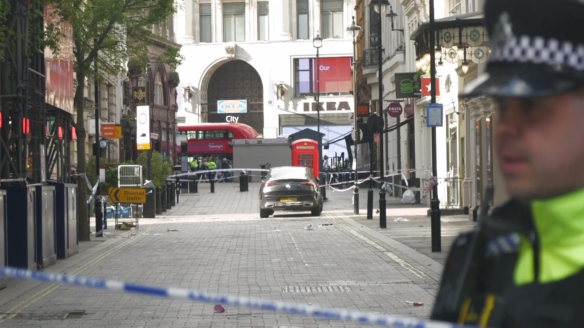 Woman charged with attempted murder after car hit pedestrians in central London