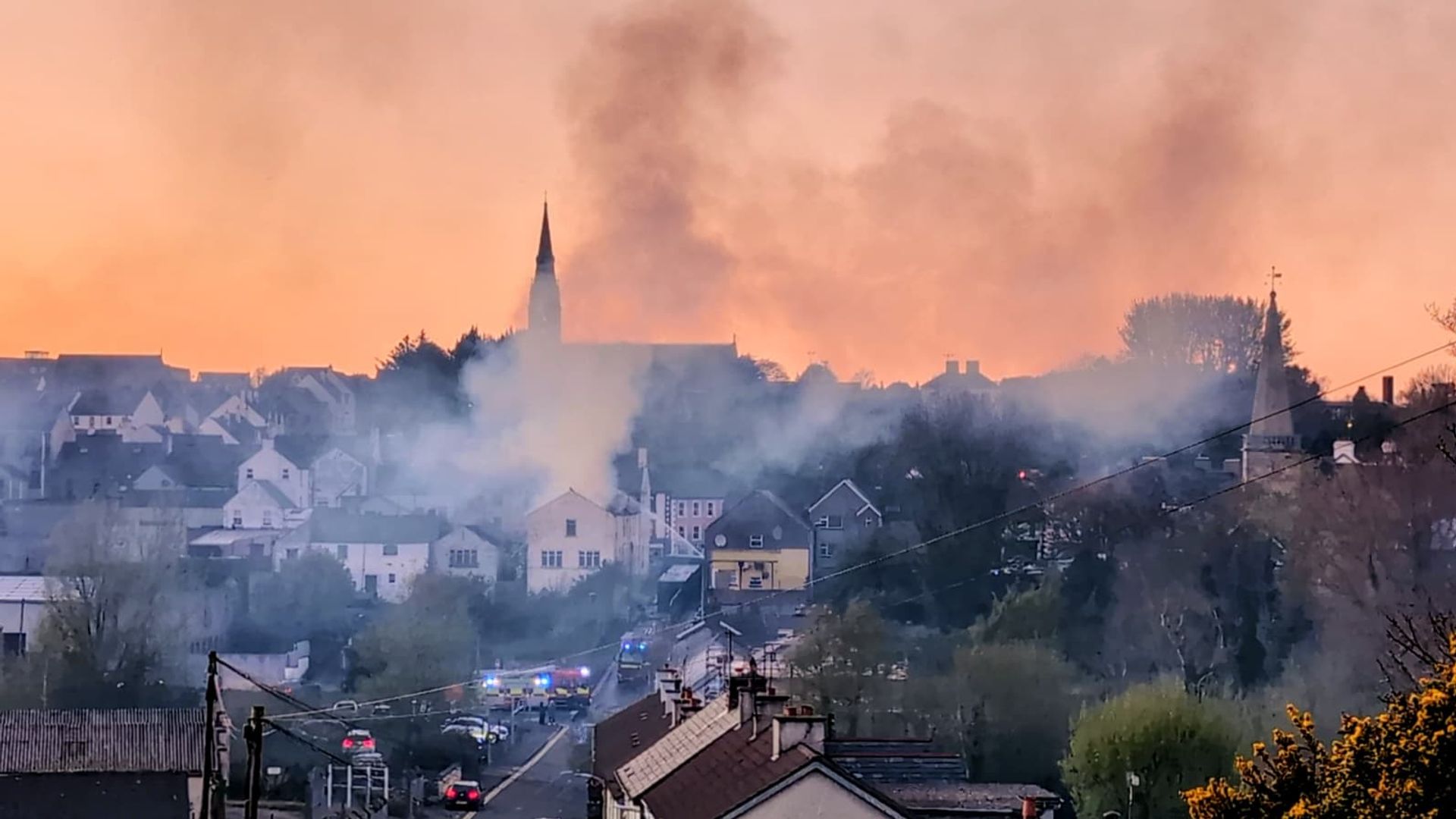 Firefighters battle ‘devastating’ fire in historical building in Northern Ireland