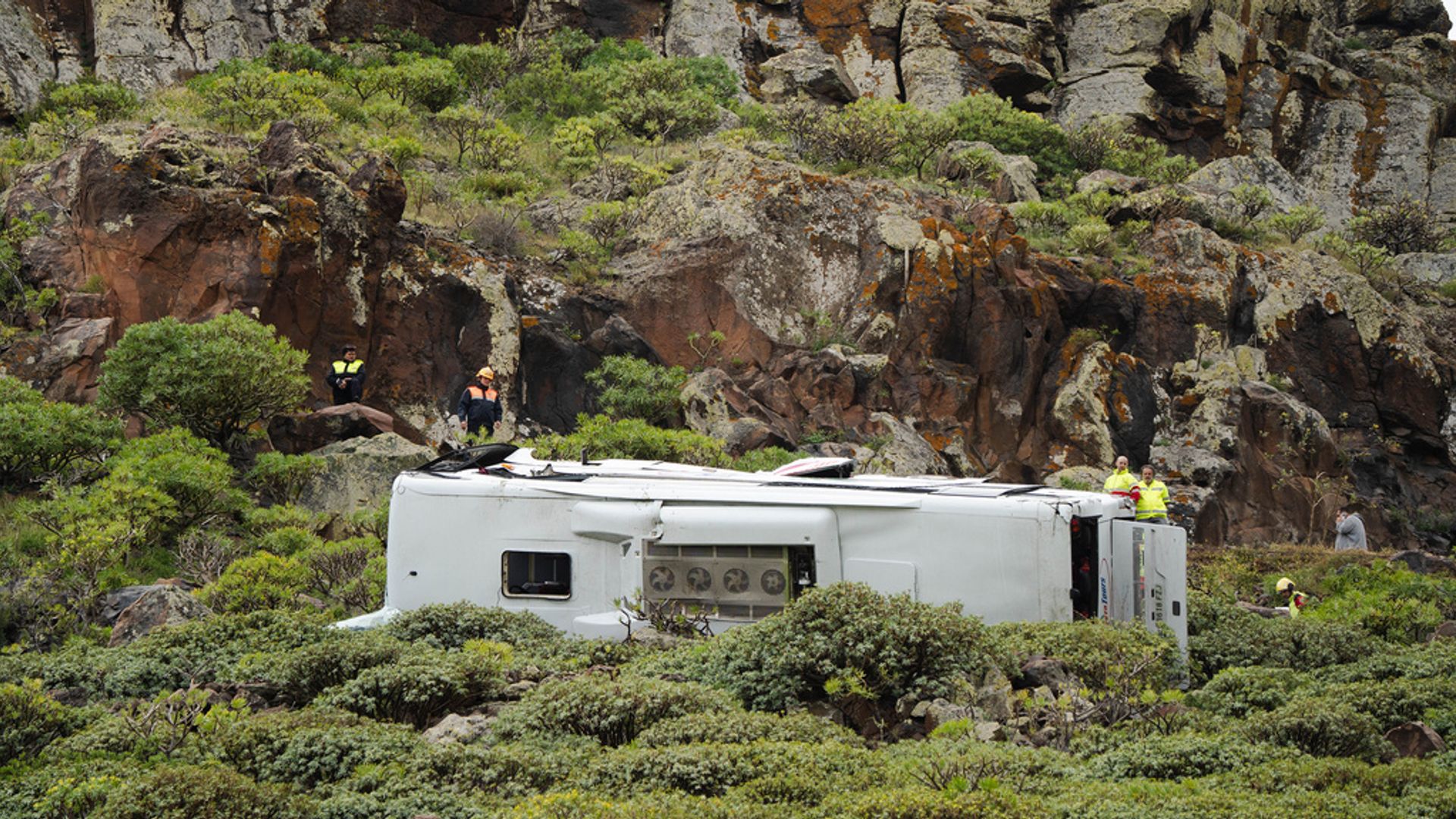 British tourist dead and another in serious condition fatal Canary Islands bus crash