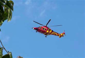 Air ambulance called after woman injured in crash