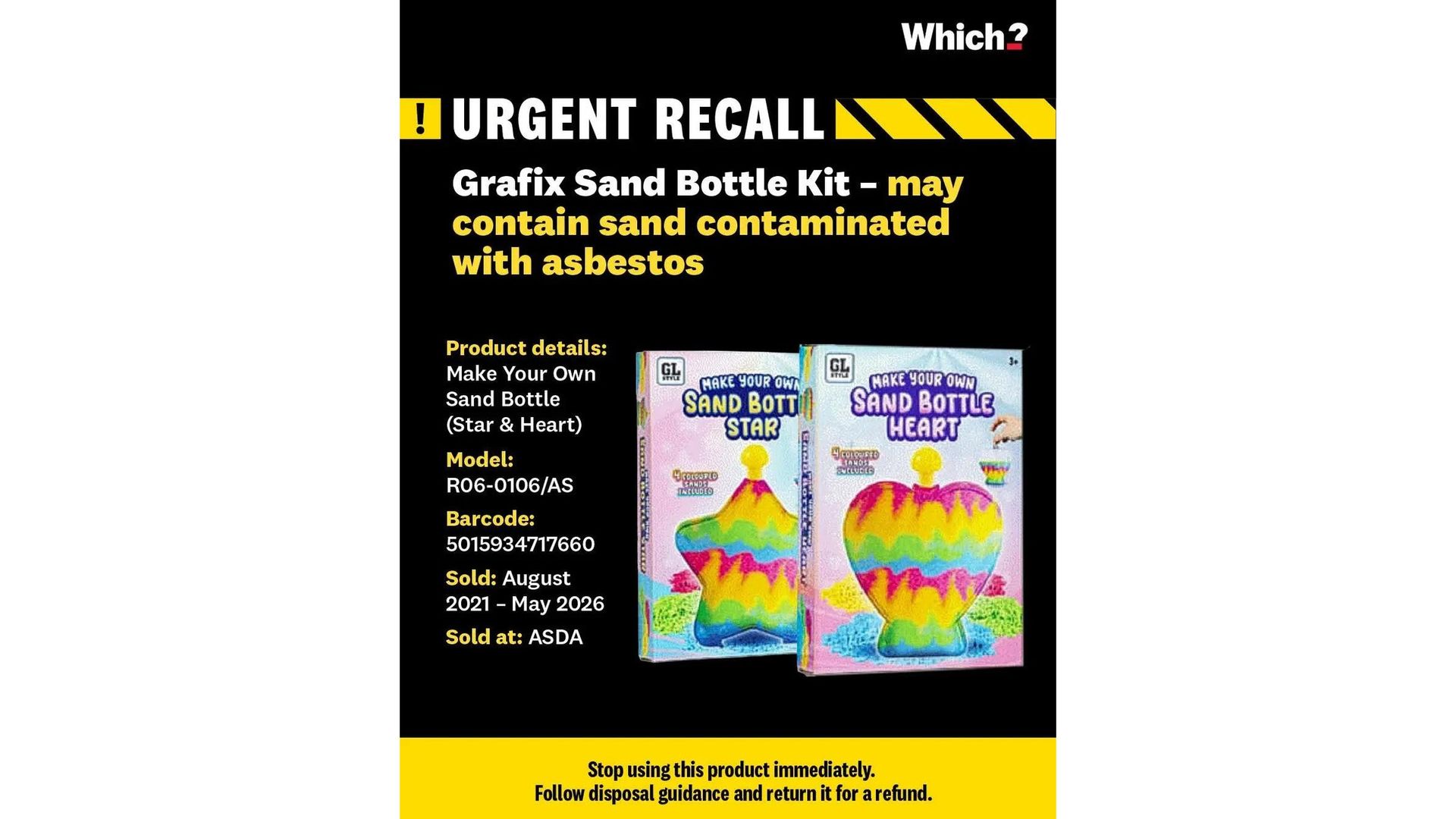 Two more children’s sand kits withdrawn from sale over asbestos content