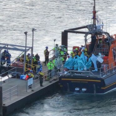 140 migrants in one small boat intercepted in English Channel, Sky News understands