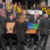 Bodies of four family members killed in Ireland house fire arrive at church before funeral